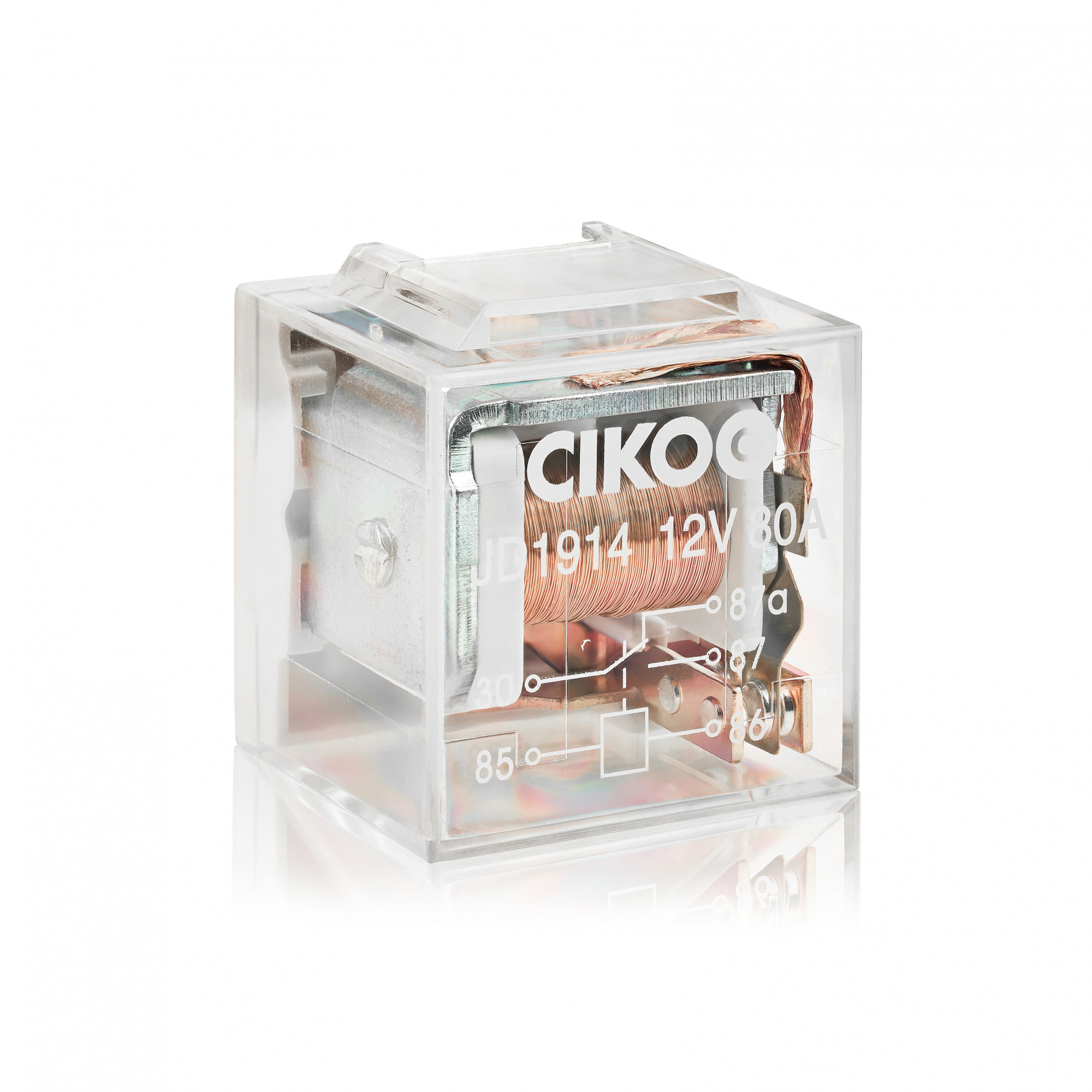 CL2102 Реле универсальное автомобильное 12V 5 контактов 80А с индикатором